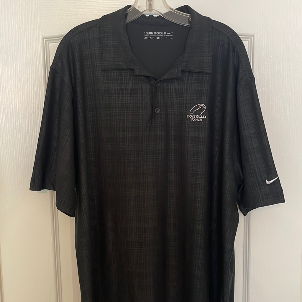 Mens Xl Golf Polo Nike DriFit Black